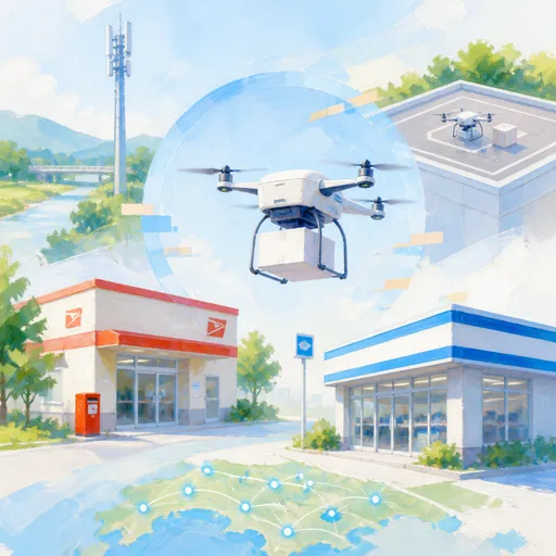 KDDIが郵便局やローソンをドローン拠点化 | AIVox
